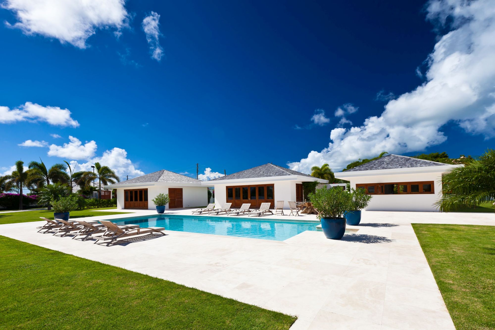 gardens and pool of le bleu, anguilla