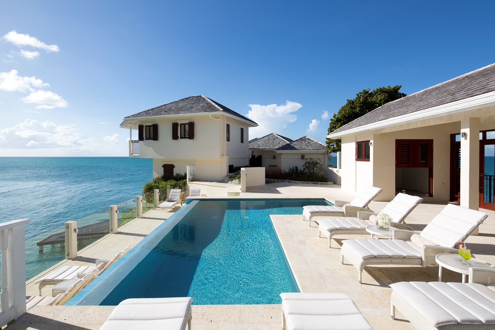 Pool and sea-Rock Cottage - Antigua