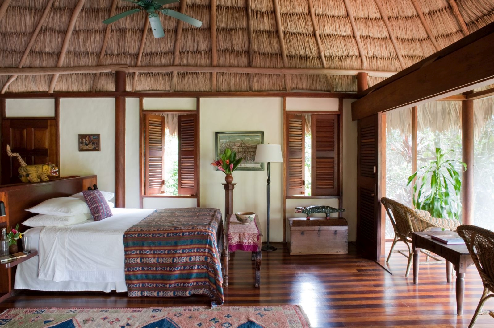 Bedroom at Blancaneaux Lodge in Belize
