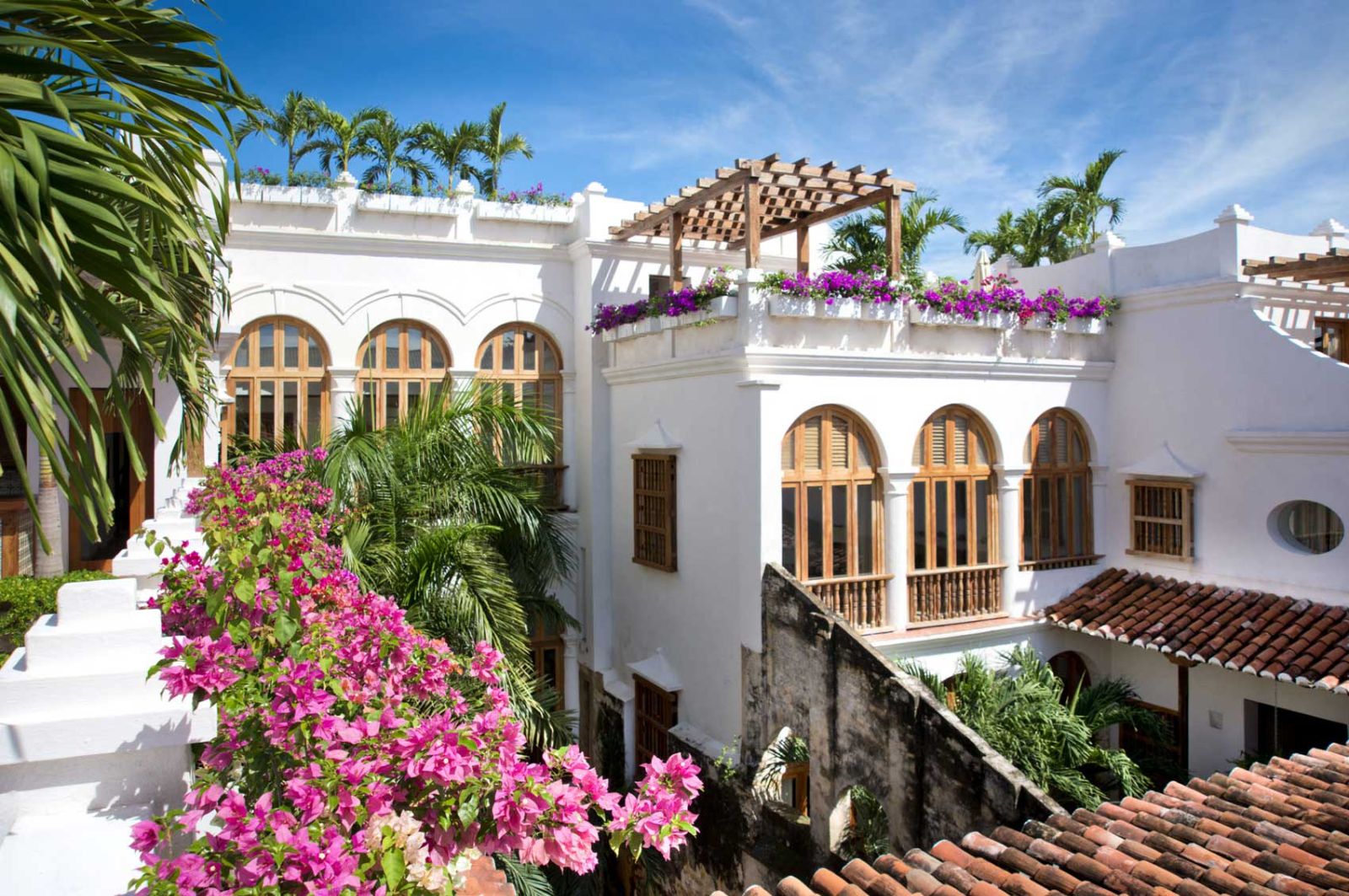Guest suite exterior at Casa San Agustin in Cartagena, Colombia