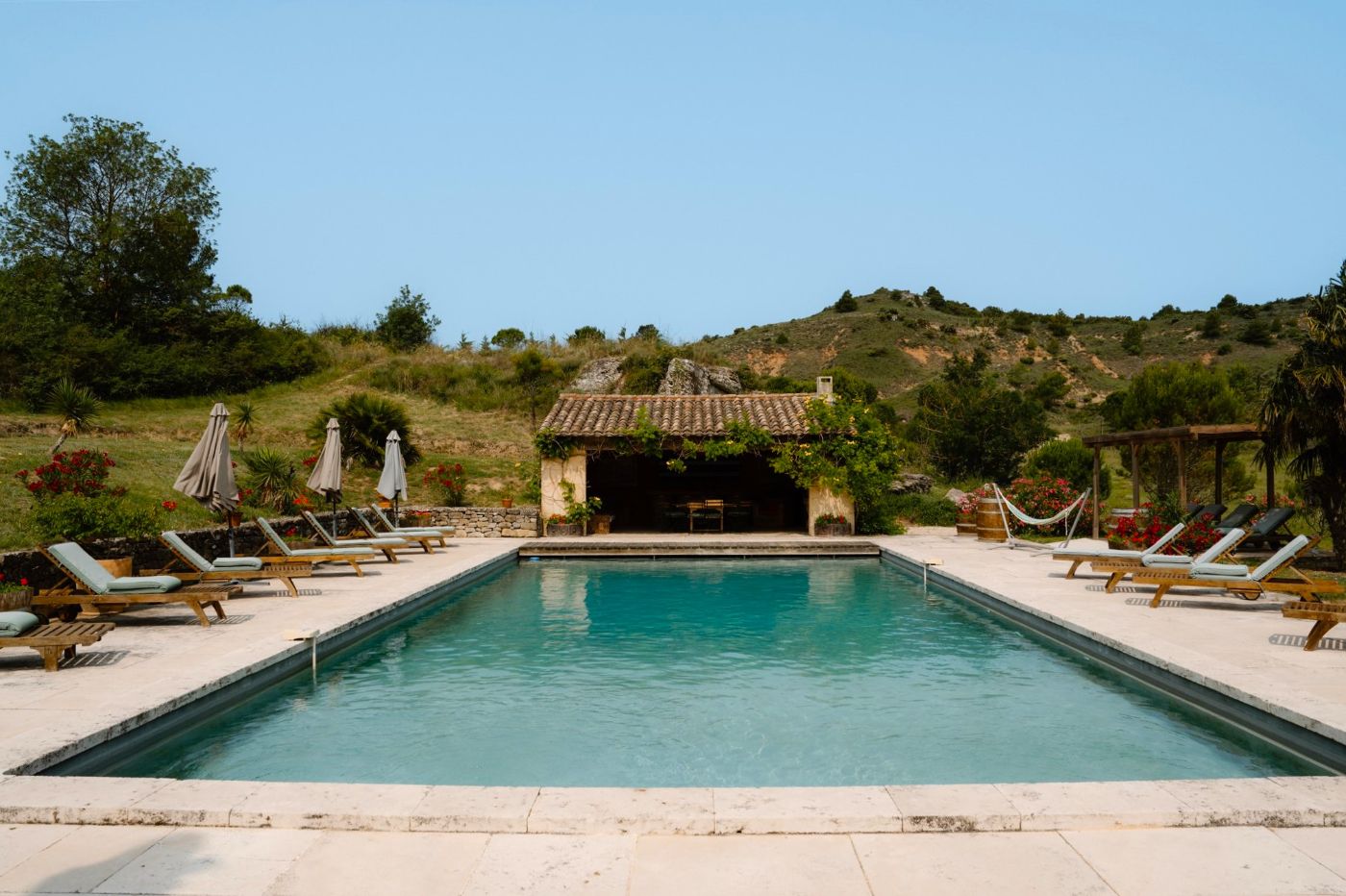 Swimming Pool at Domaine de Corbieres in South West France