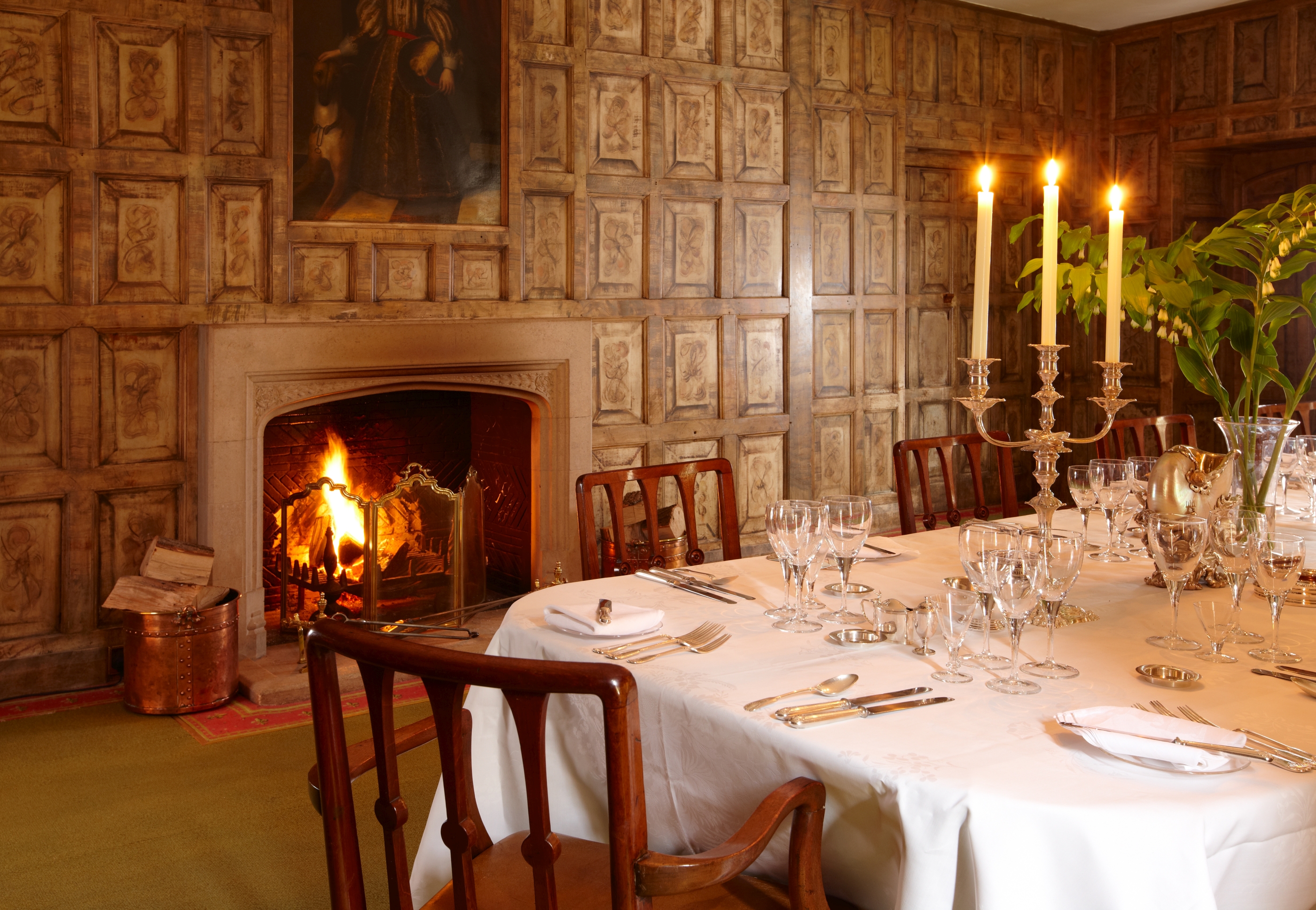 Dining room of Cornwell Manor, Cotswolds