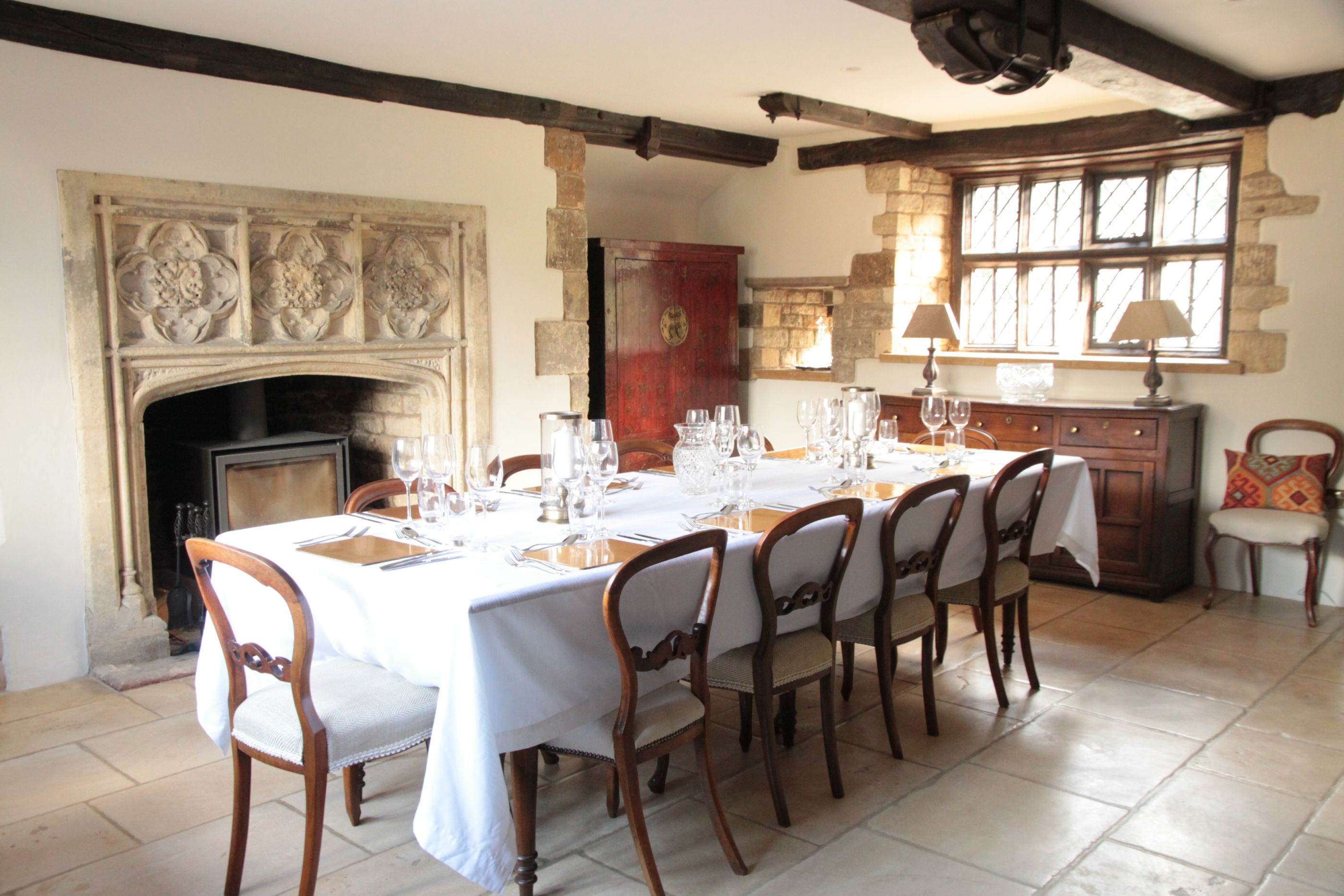 Dining room in Melksham Court, Cotswolds