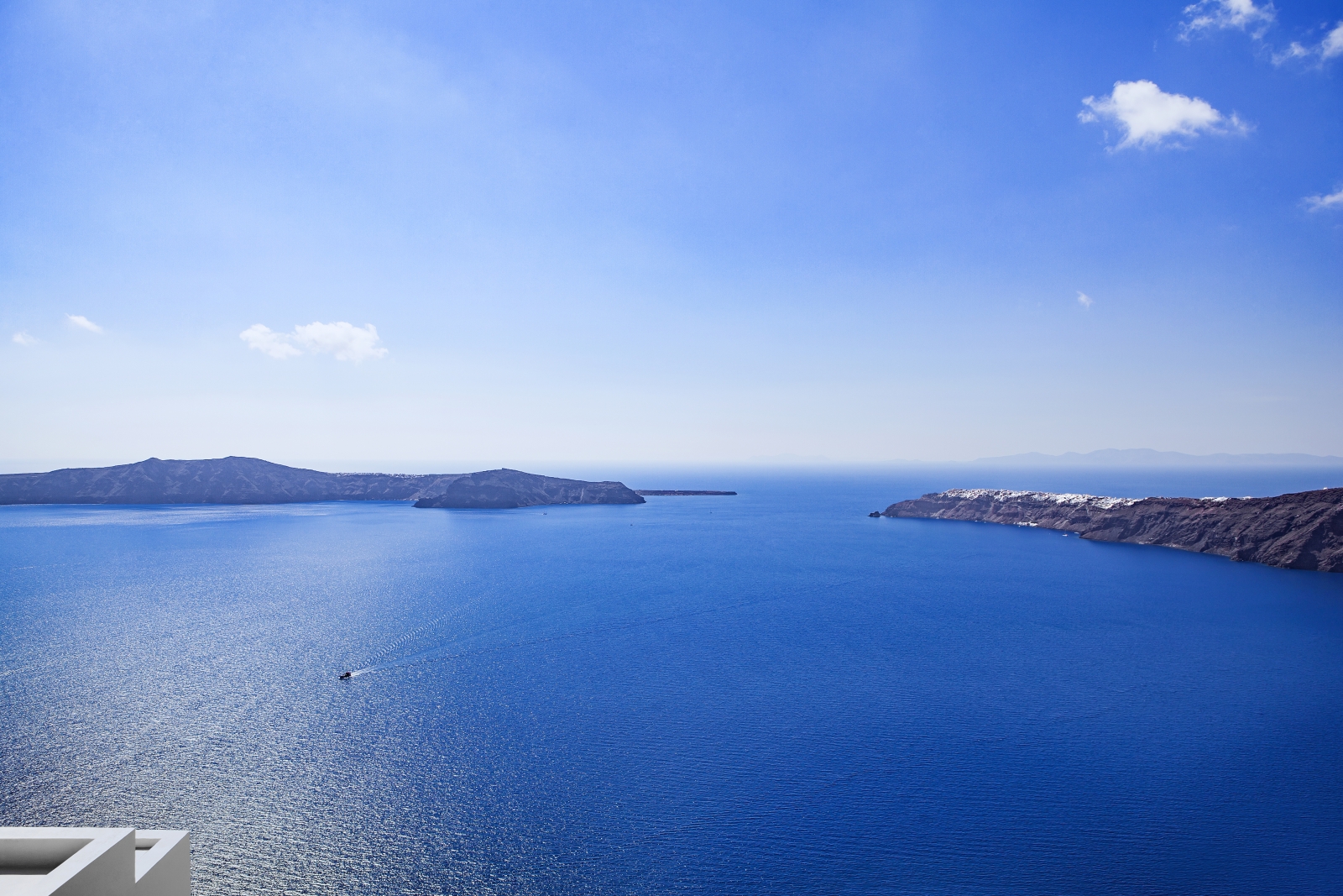 Sea view from Erossea on Santorini, Greece