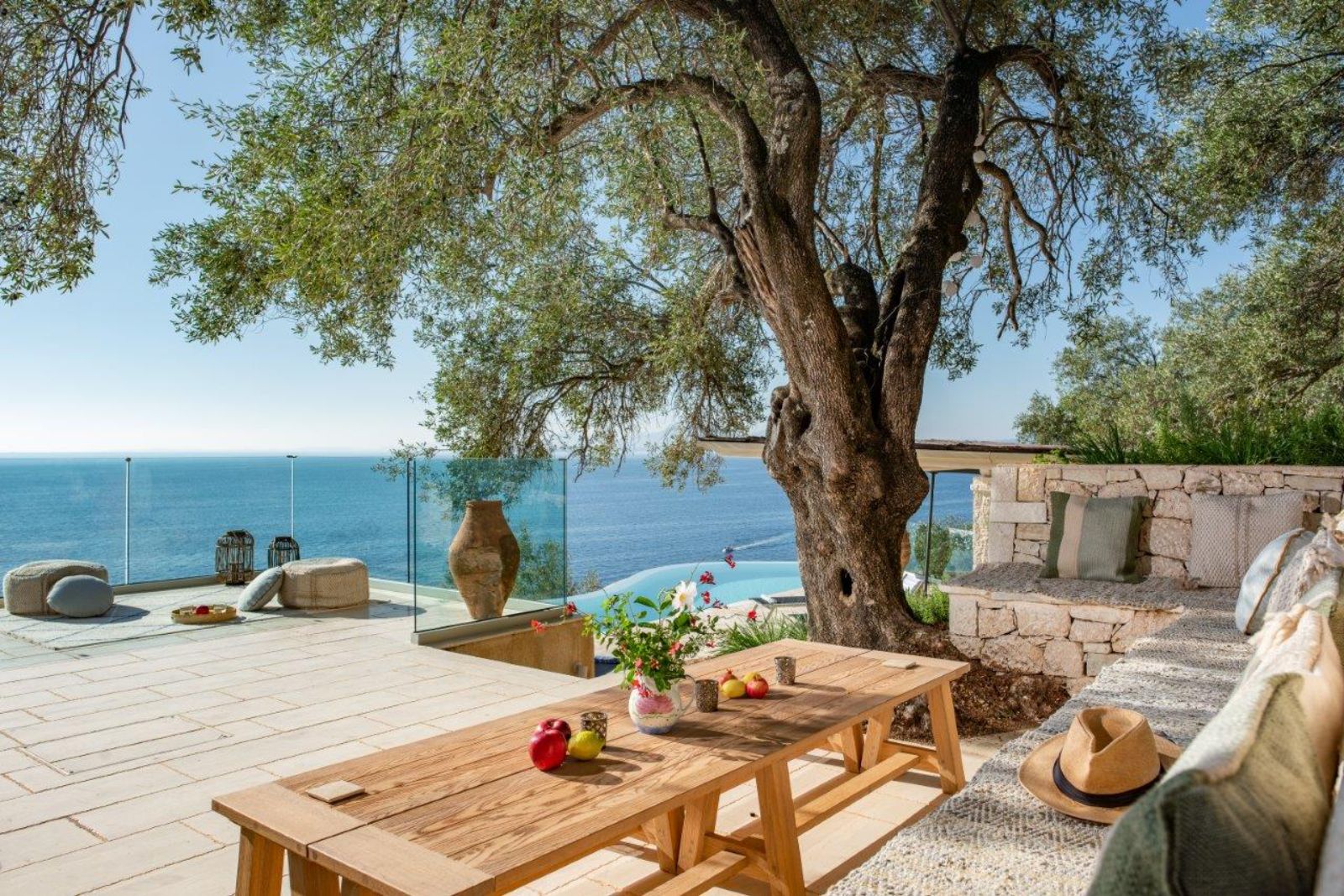 Outdoor Seating at Villa Pilos in Corfu
