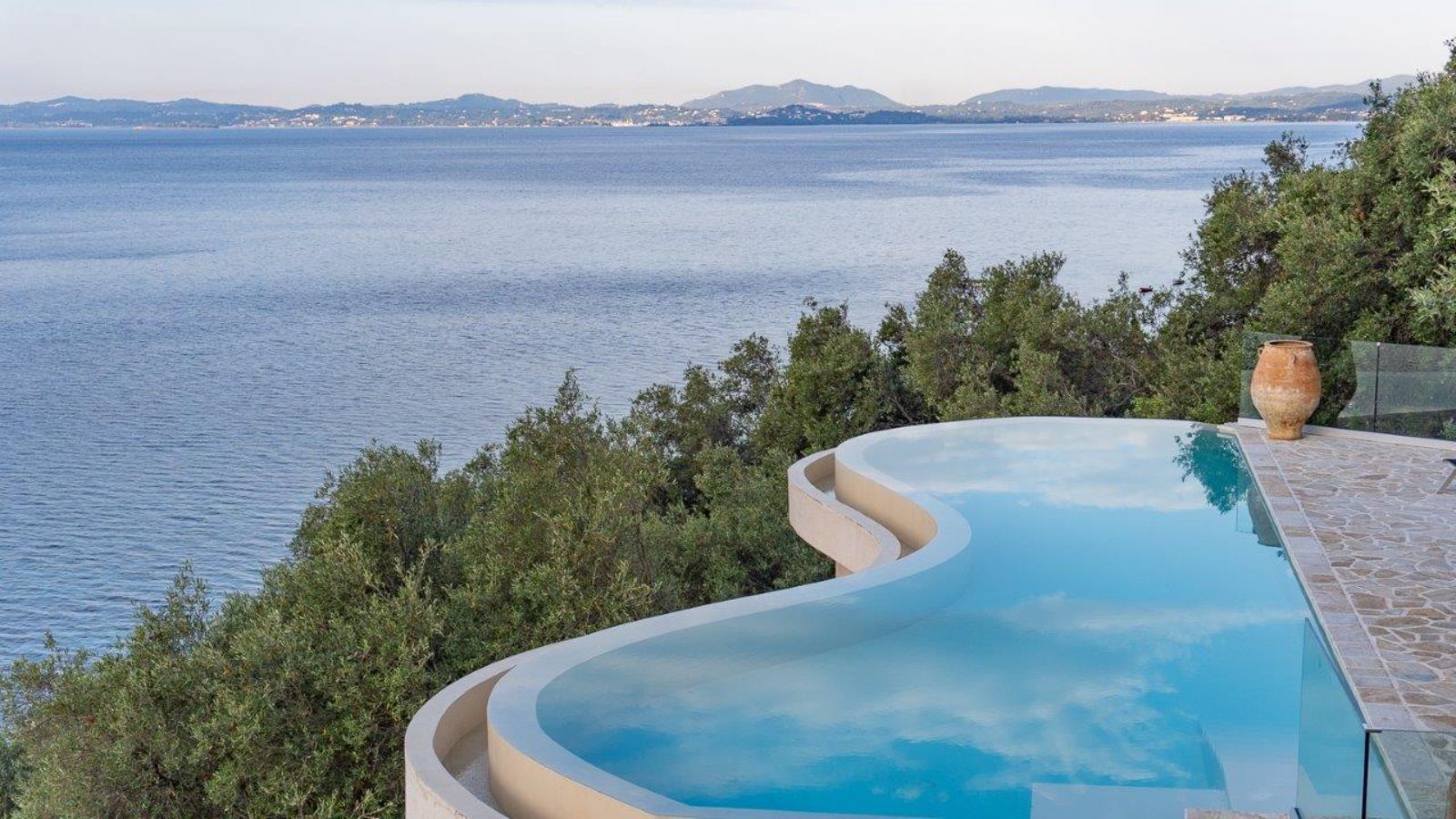 Pool View at Villa Pilos in Corfu
