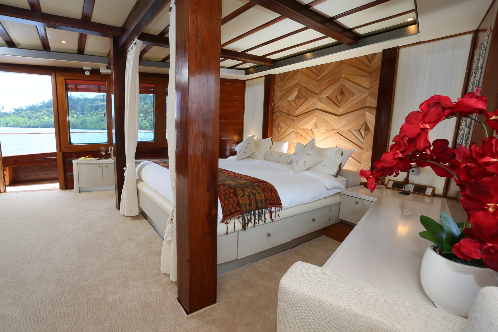 Master Bedroom on board Lamima in Indonesia