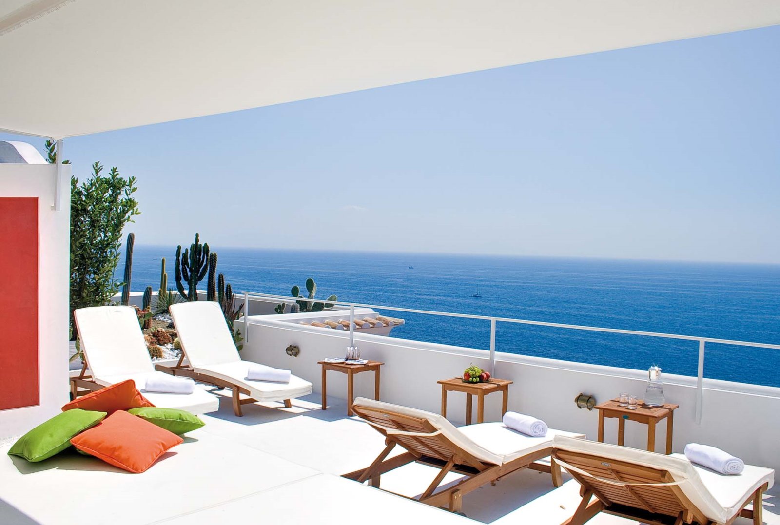Terrace with sea view at Villa di Praiano, Amalfi Coast