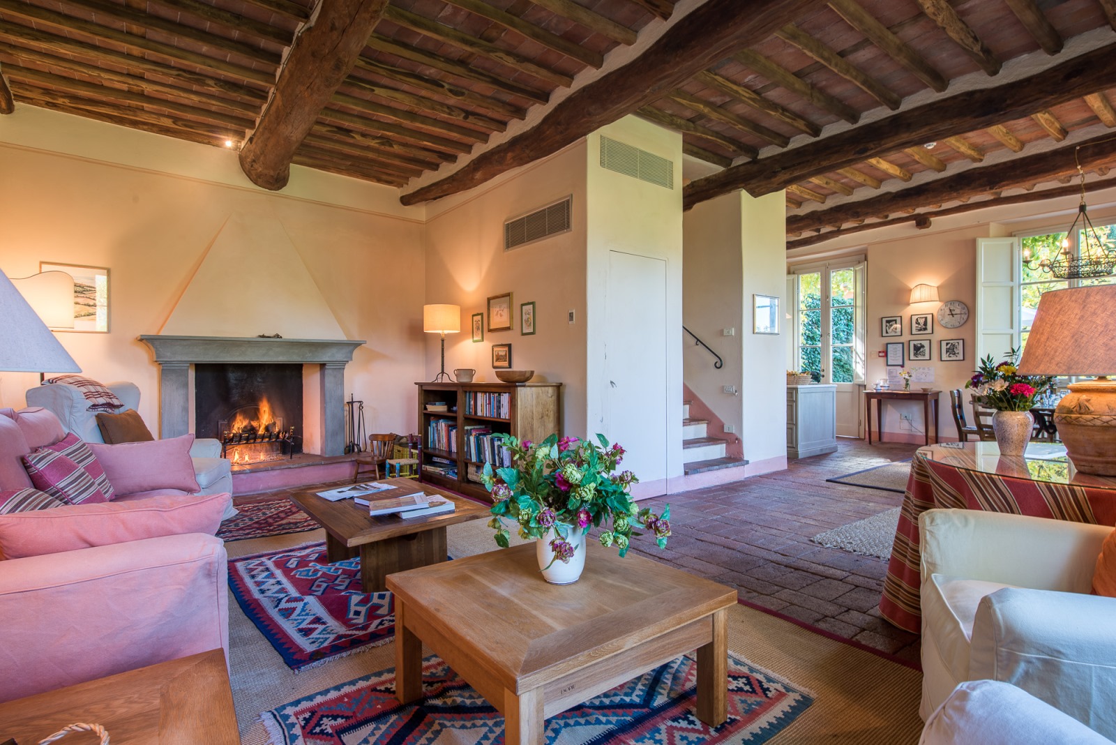 The piccola living room of l'Antico Mulino, Tuscany