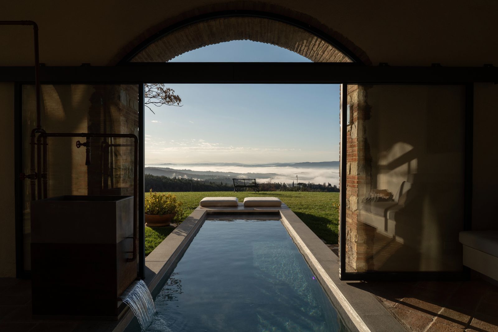 Pool View at Villa Cispiano in Tuscany
