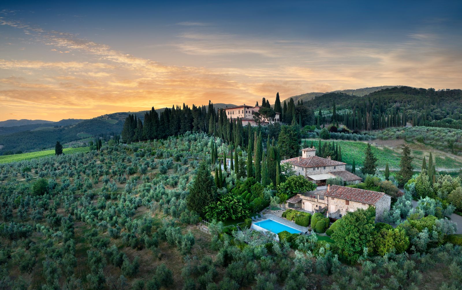View of Villa Luce in Tuscany