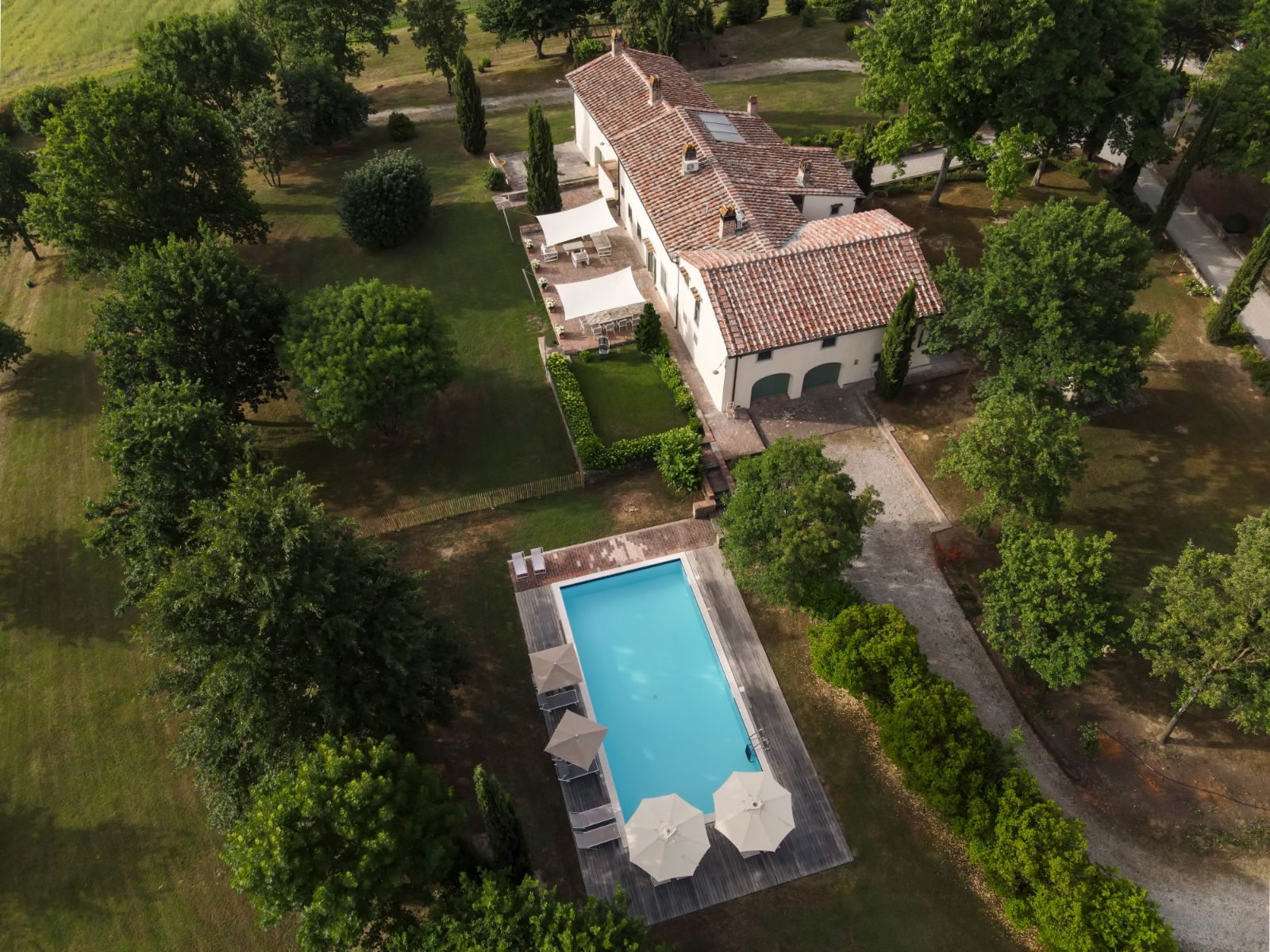 Ariel View of Villa Tuori in Tuscany
