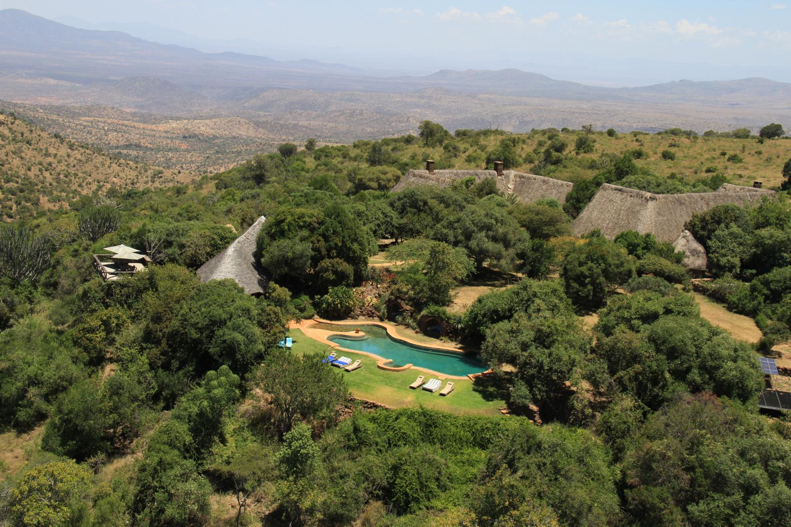 Arial view of Laragai House, Kenya
