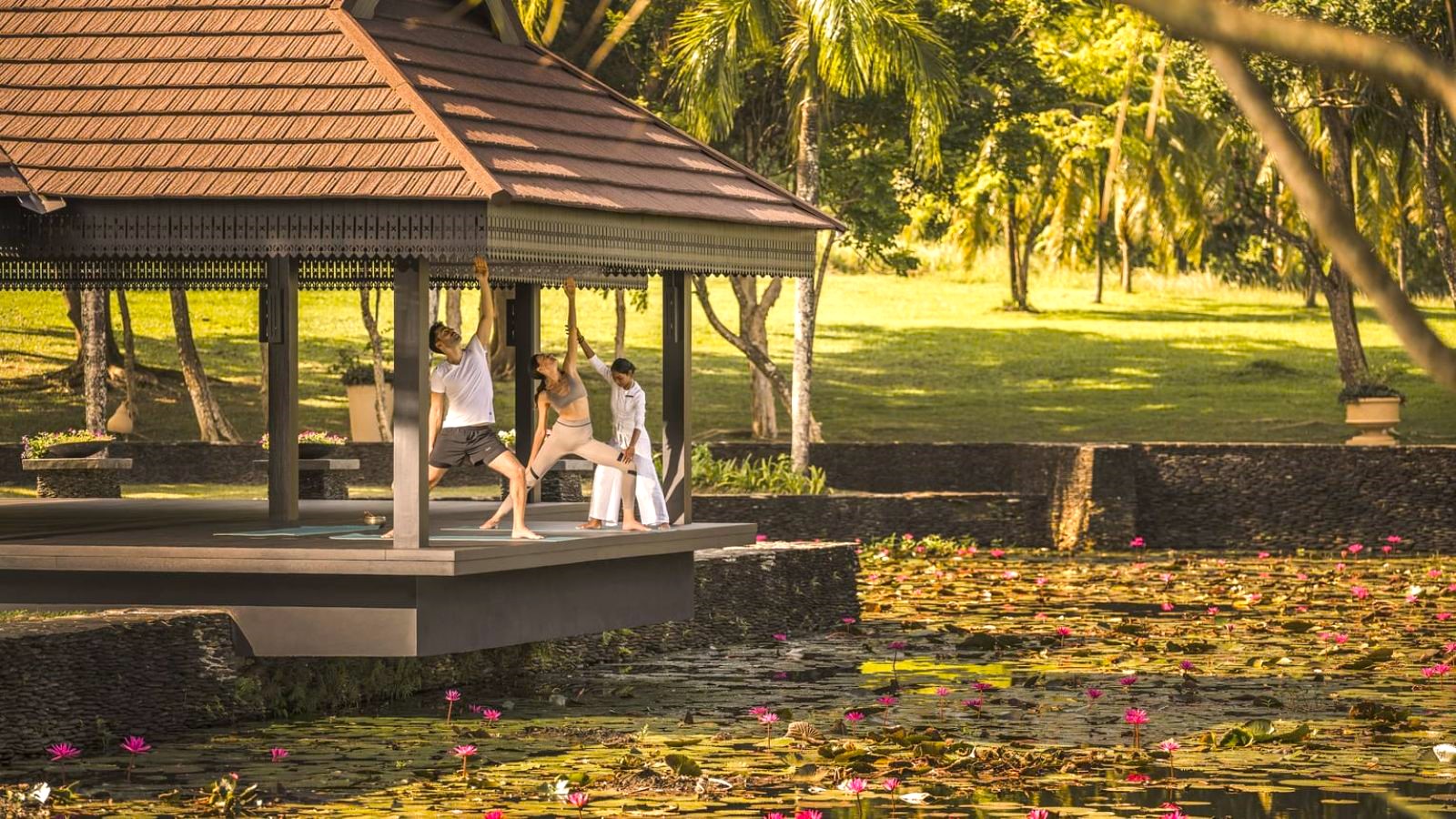 Yoga pavilion at Four Seasons Langkawi resort in Malaysia