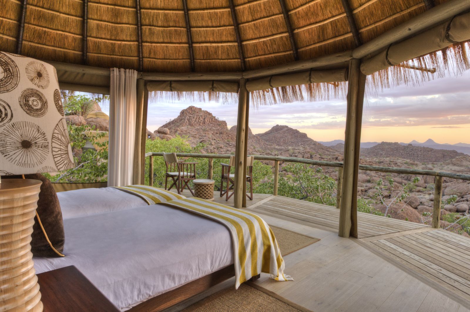 View from superior room at Mowani Mountain Camp in Namibia 