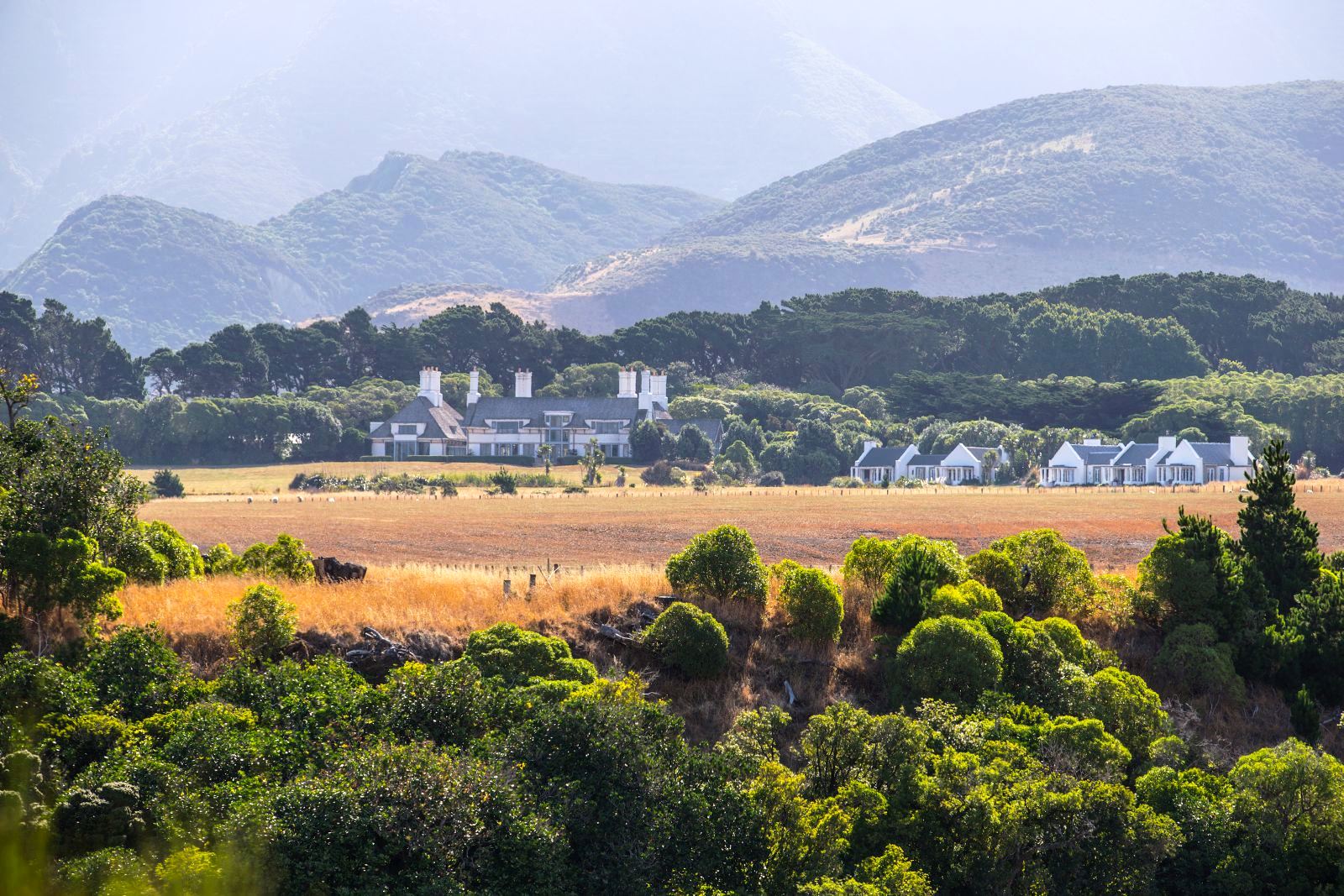 A view of Wharekauhau Country Estate on New Zealand's North Island