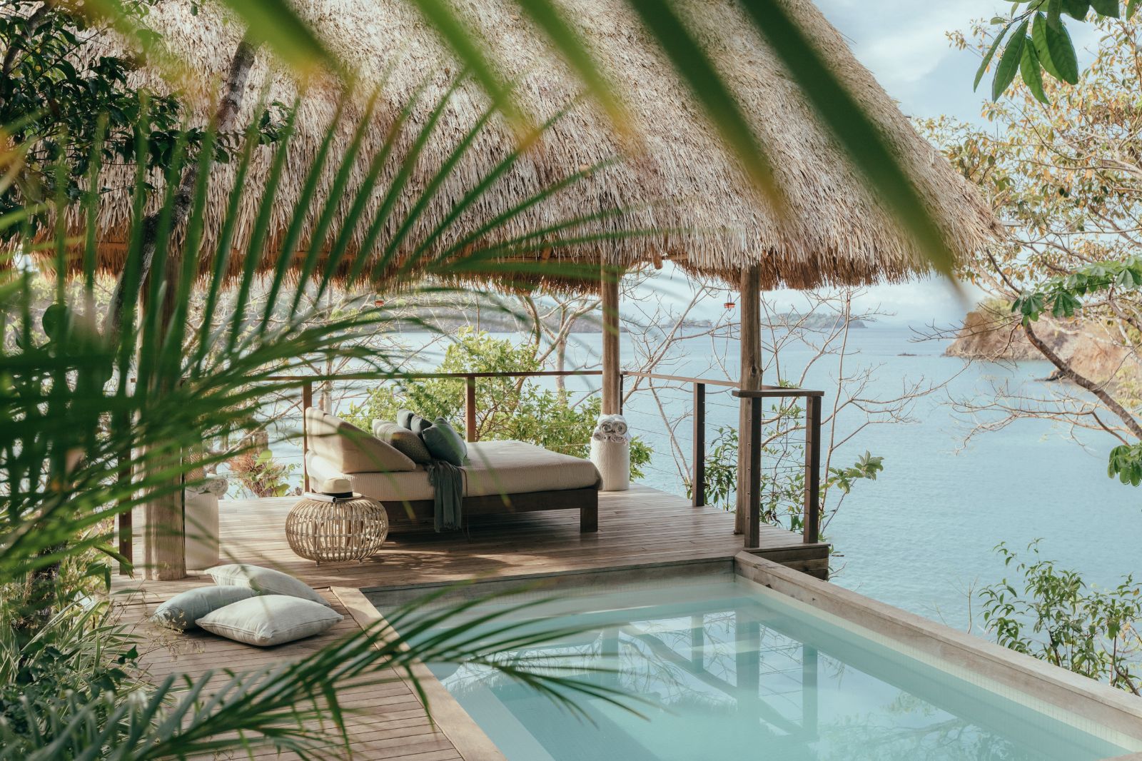Sombras Villa pool and terrace at Islas Secas resort in Panama