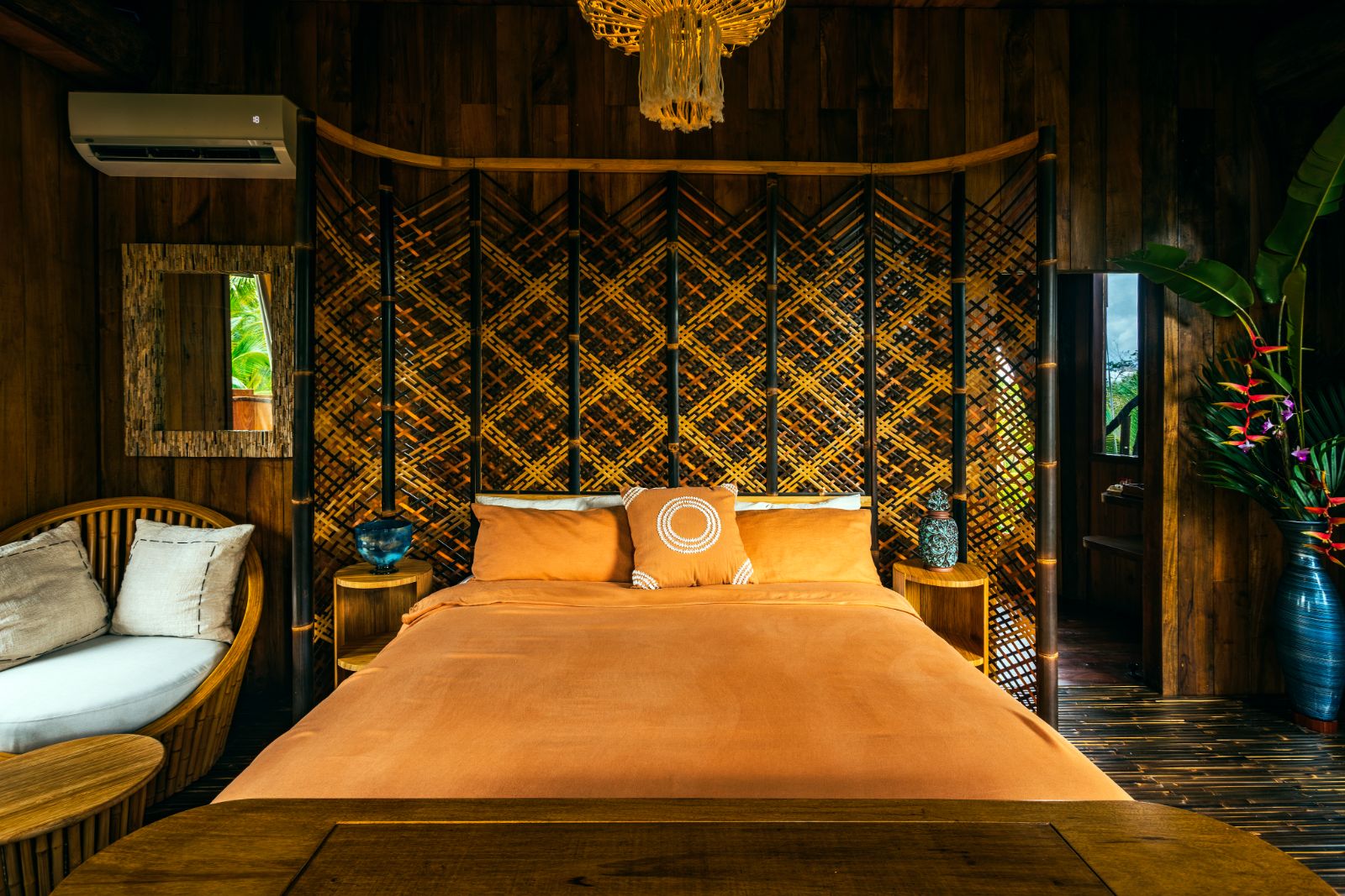 Treehouse villa bedroom at Nayara Bocas Del Toro resort in Panama