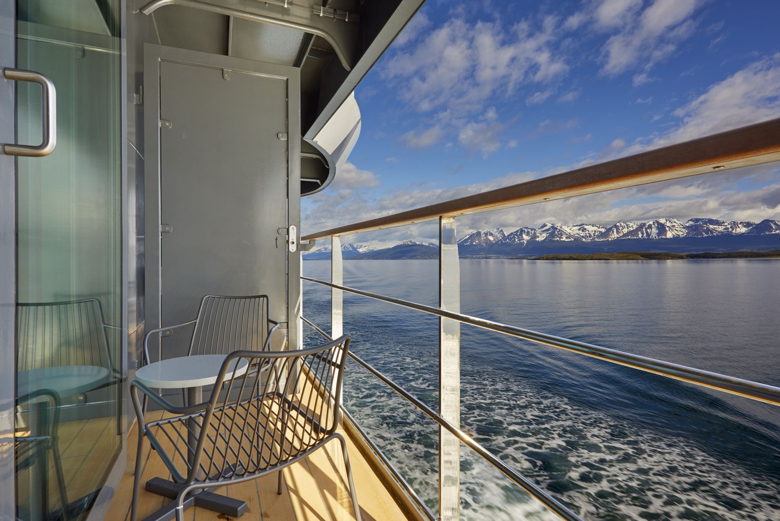 View from veranda on the Magellan Explorer Antarctica cruise ship