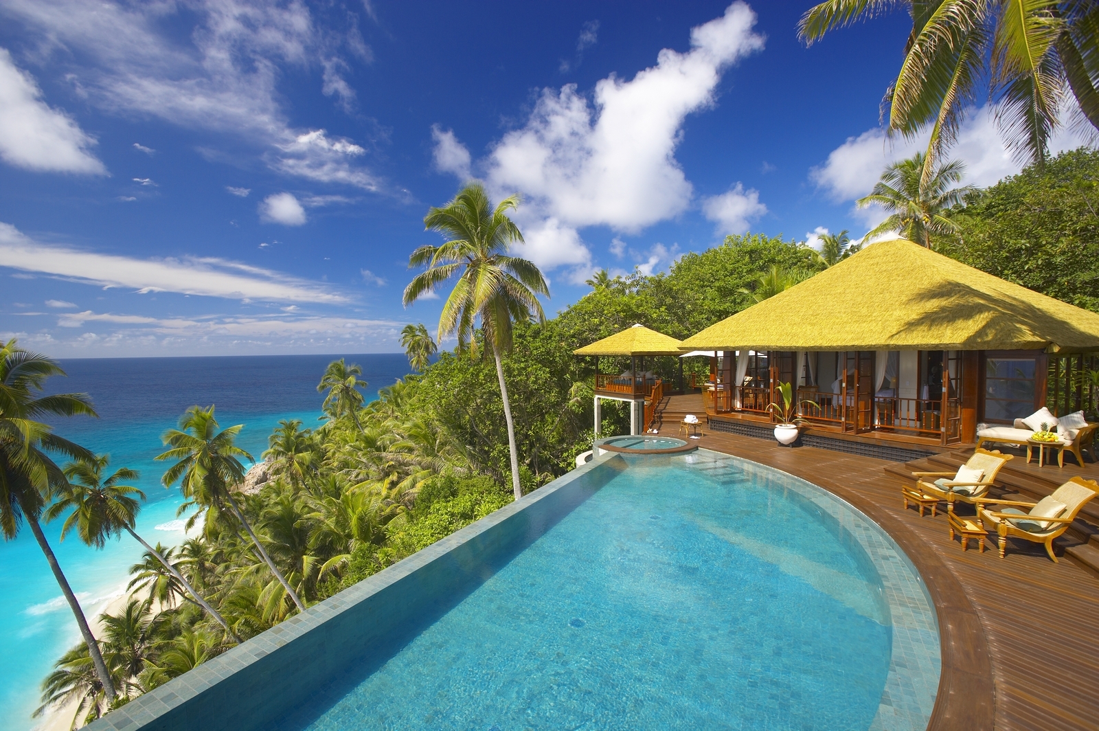private pool at Fregate Island, Seychelles