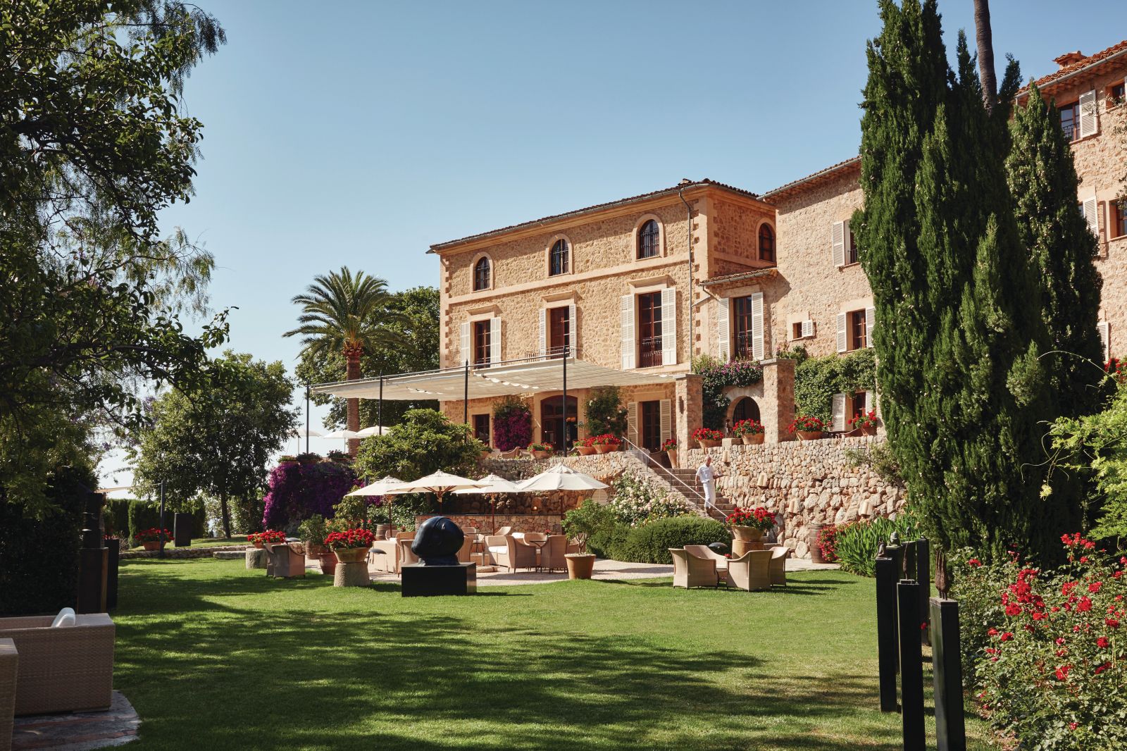 Exterior and grounds of Belmond La Residencia hotel in Mallorca