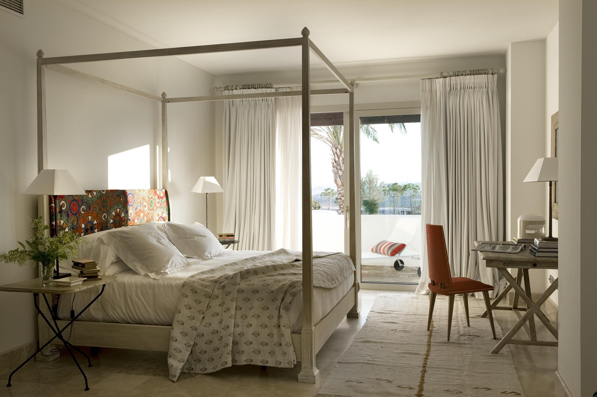 Double bedroom of a private villa in Finca Cortesin, Spain