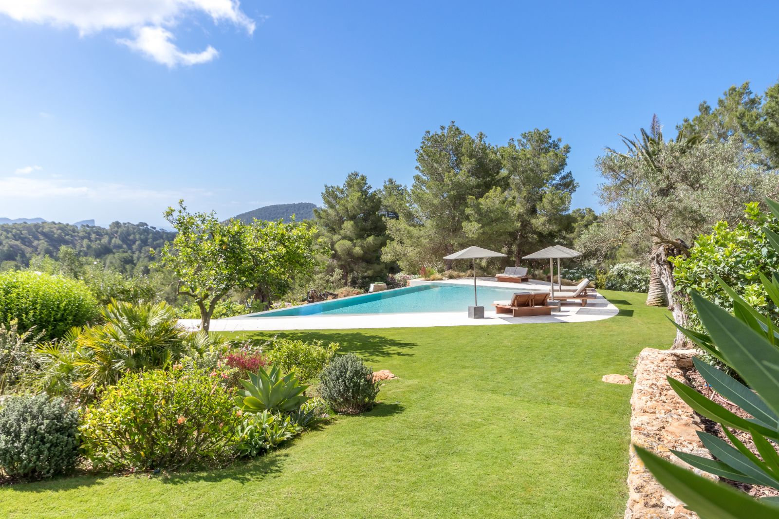 Garden and Pool at Can Bonita in Ibiza