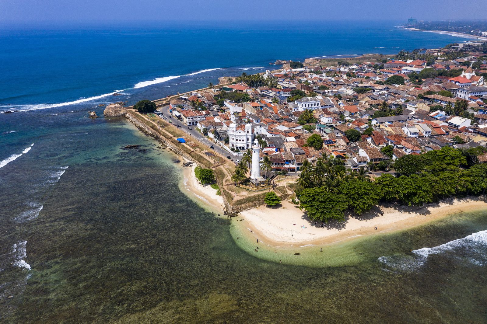 Aerial view of Amangalla in Galle, Sri Lanka