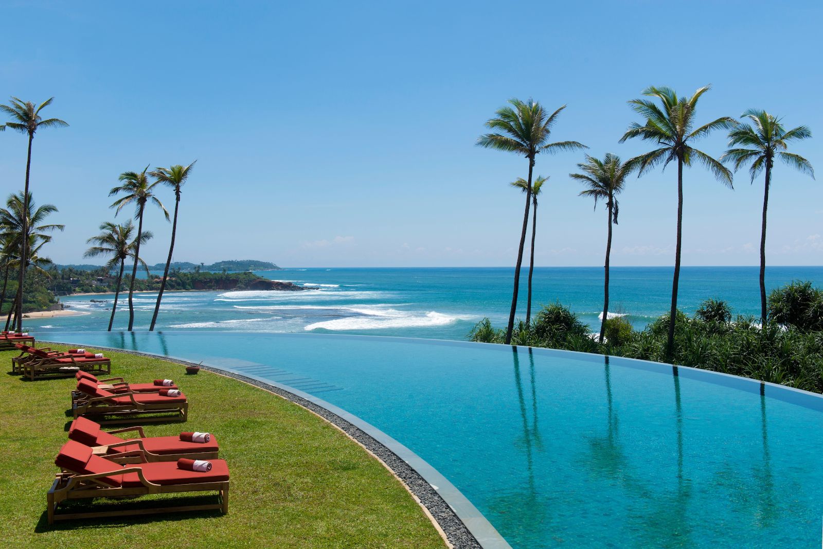 Poolside at Cape Weligama in Sri Lanka's southern province