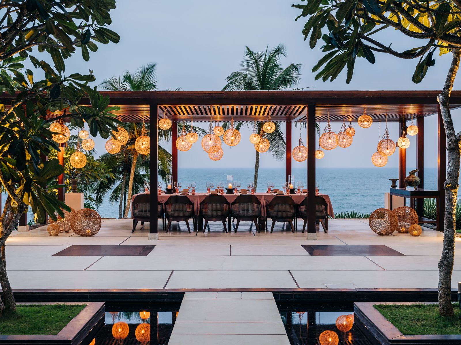 Alfresco dining pavilion at ANI Sri Lanka on Sri Lanka's south coast