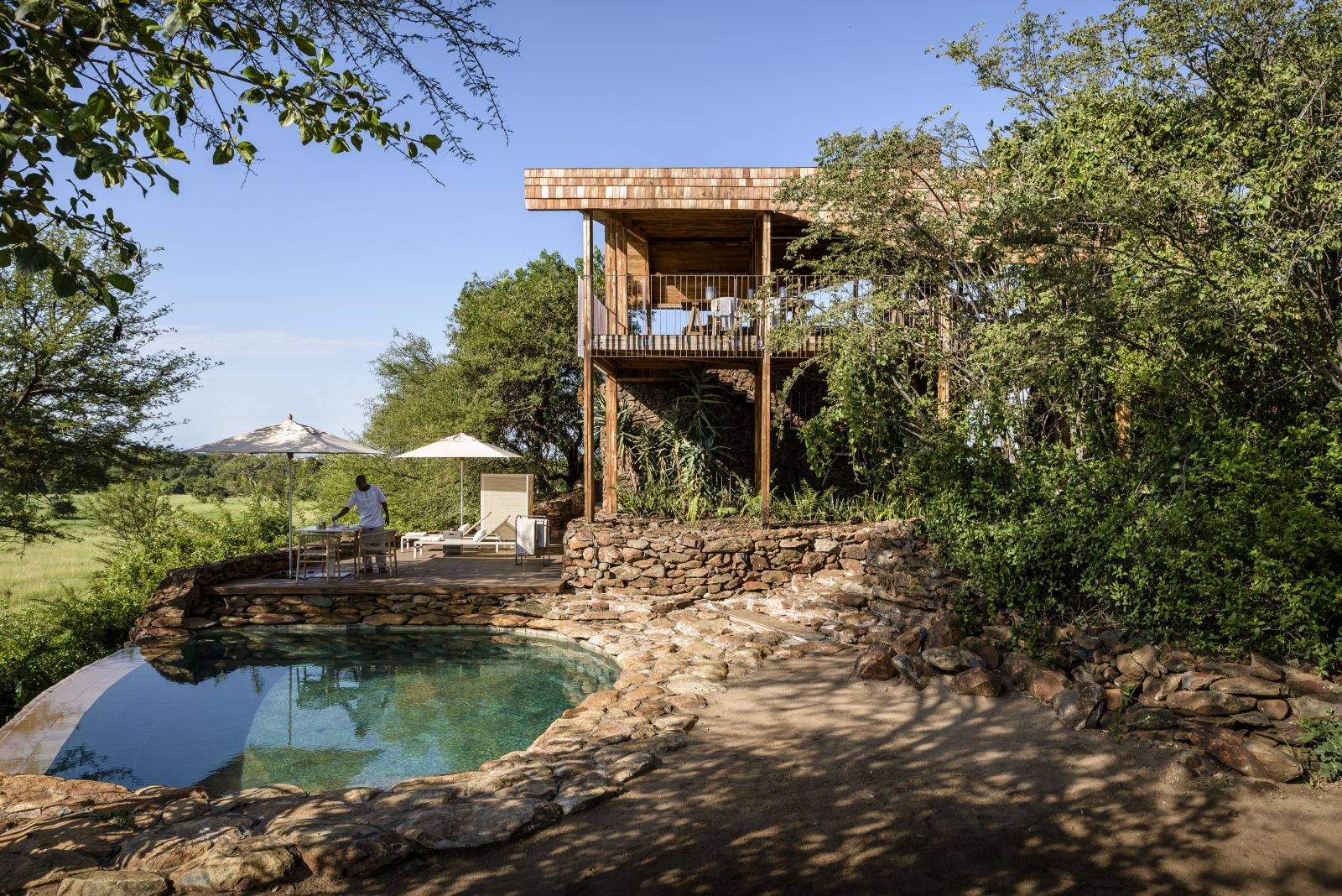Pool at Singita Faru Faru Lodge in Tanzania 