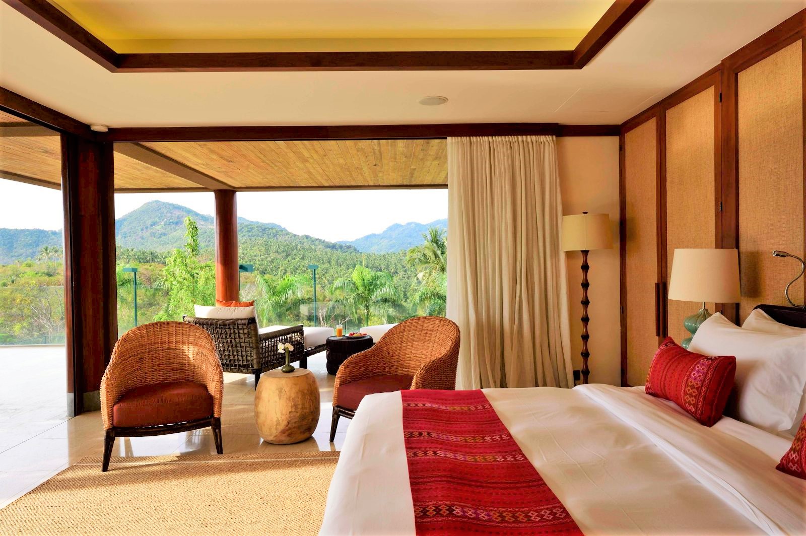 Guest suite bedroom at Praana Residence on Koh Samui in Thailand