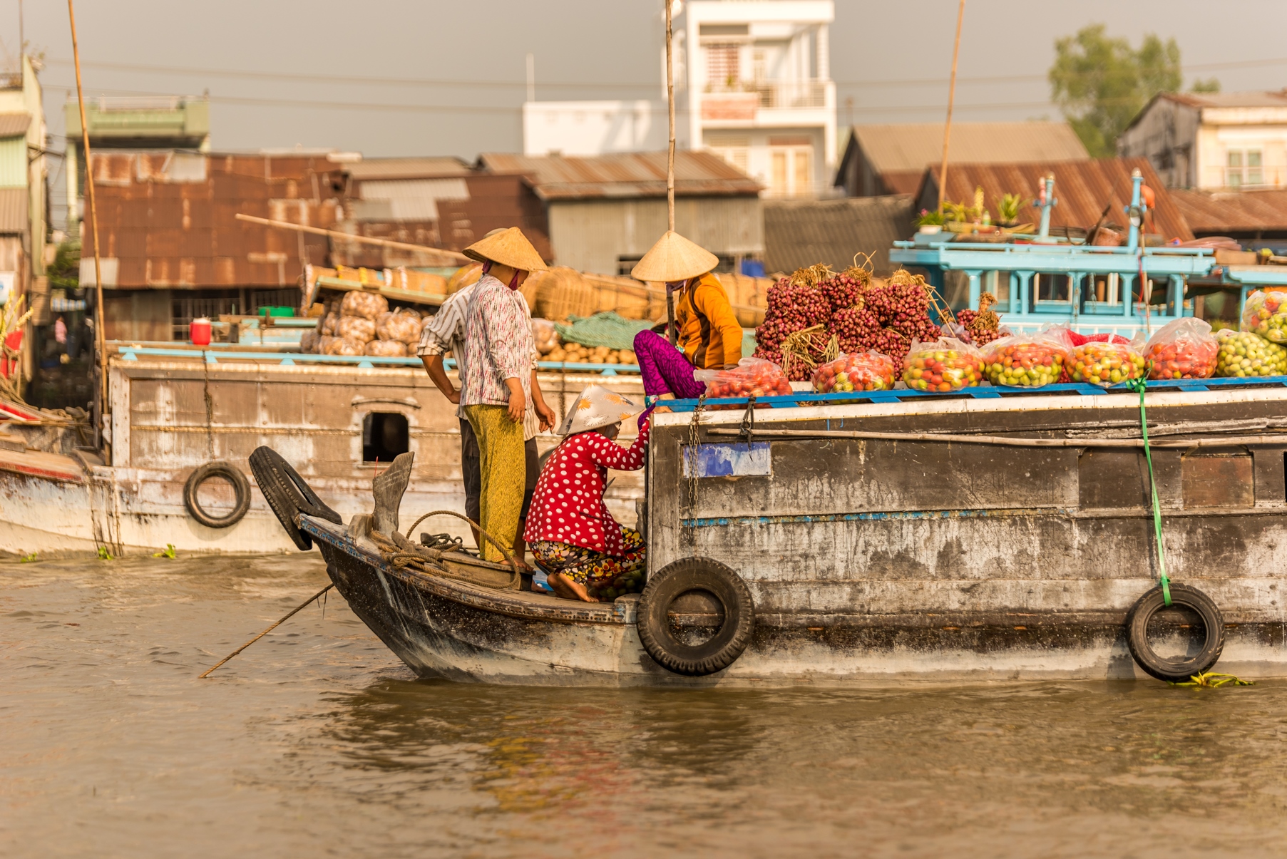 The floating markets on the Mekong